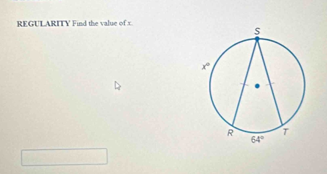 regularity find the value of x.