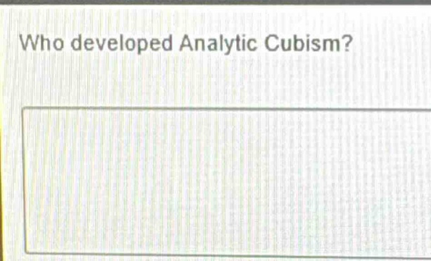 who developed analytic cubism?
