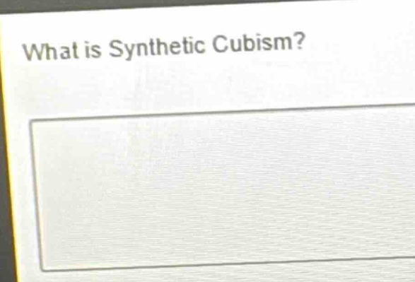 what is synthetic cubism?