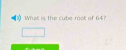 what is the cube root of 64?
