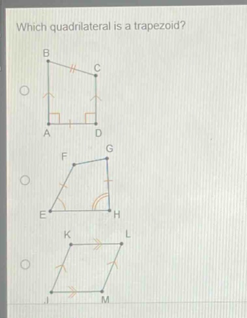 which quadrilateral is a trapezoid?