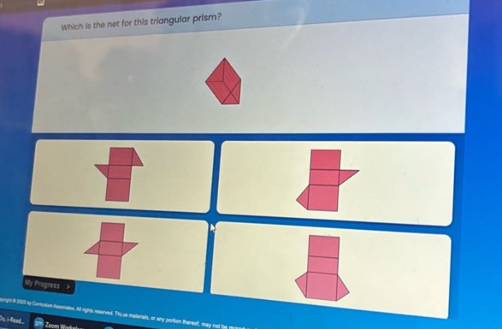 which is the net for this triangular prism?