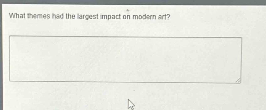 what themes had the largest impact on modern art?