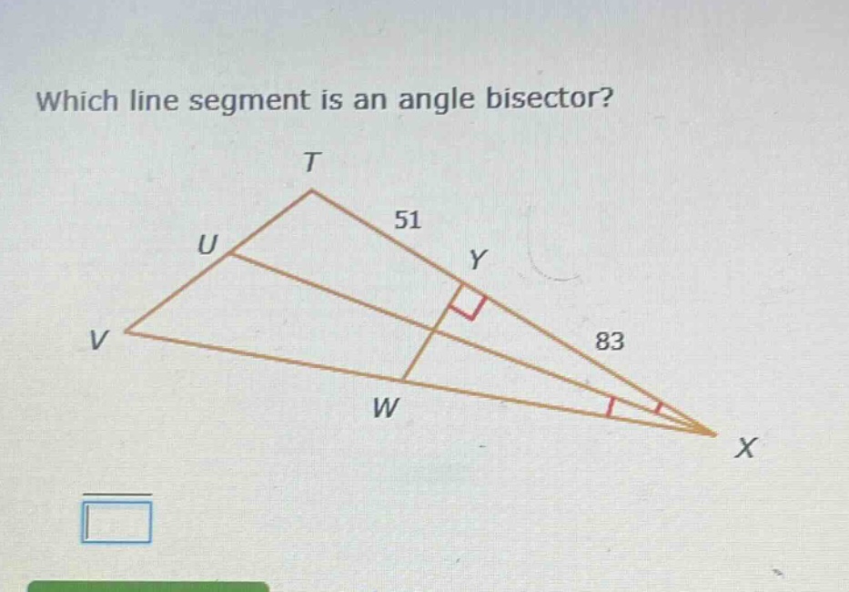 which line segment is an angle bisector?