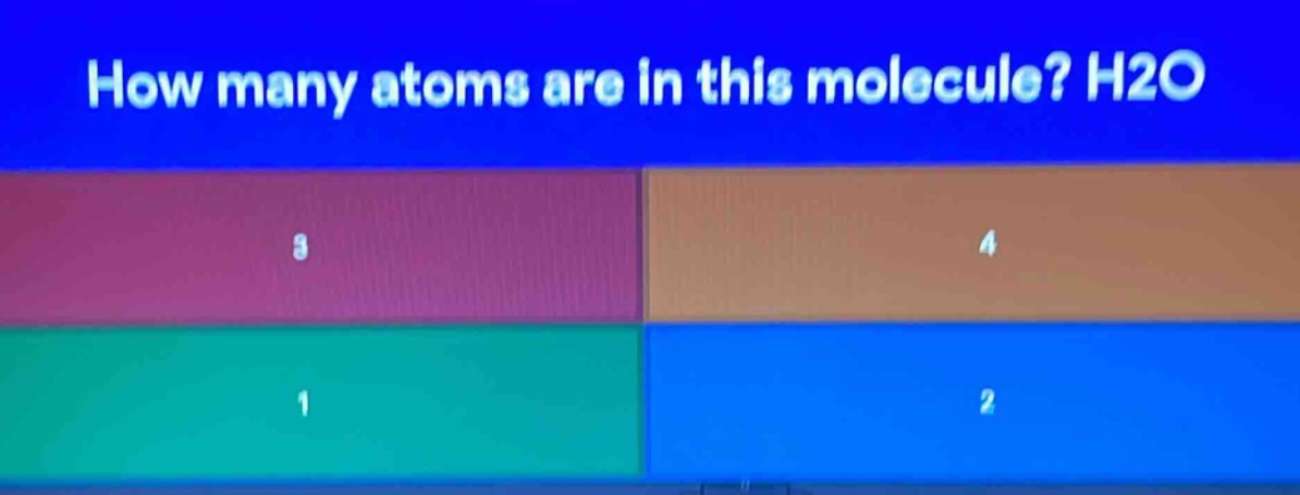 how many atoms are in this molecule? h2o