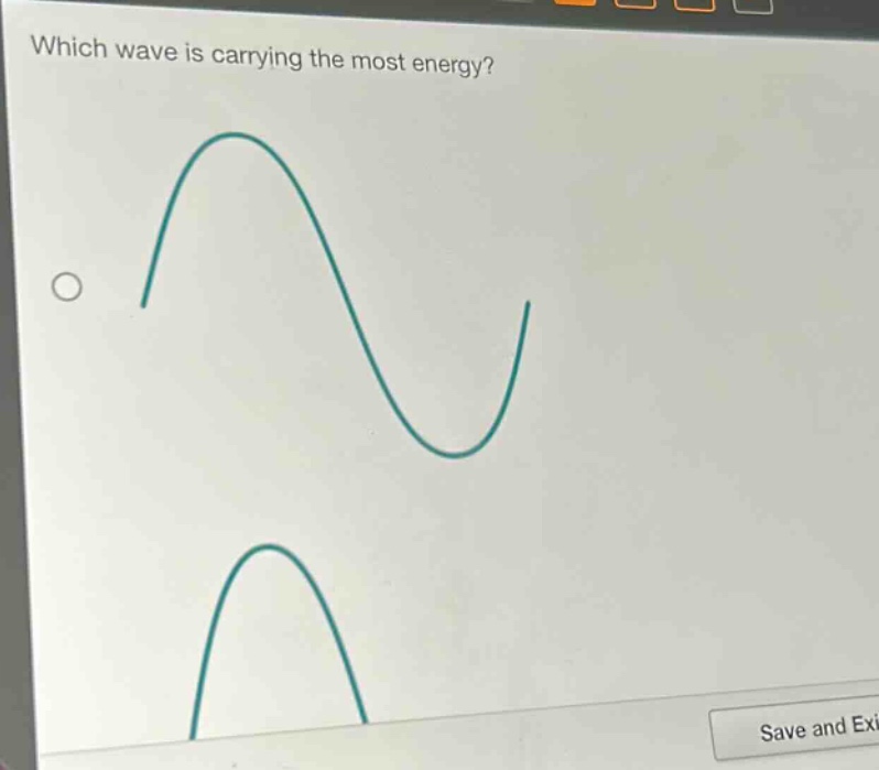 which wave is carrying the most energy?