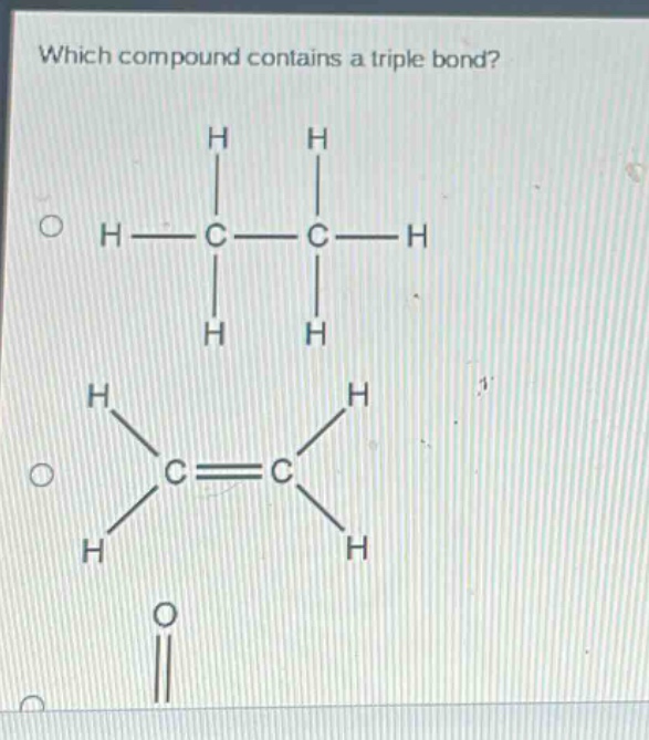 which compound contains a triple bond?