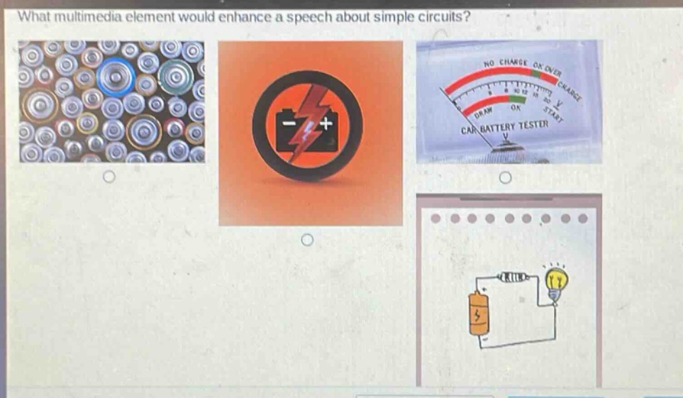 what multimedia element would enhance a speech about simple circuits?