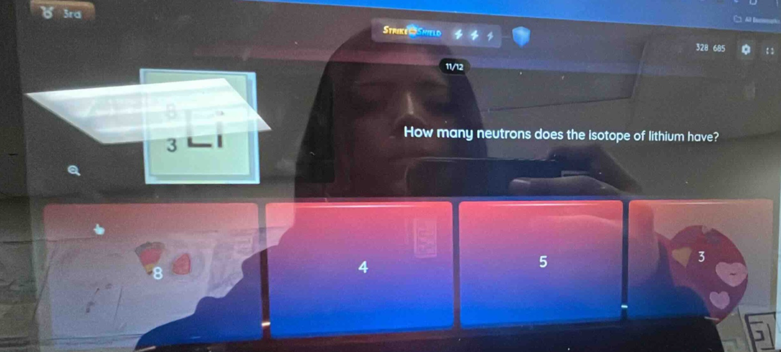 how many neutrons does the isotope of lithium have?