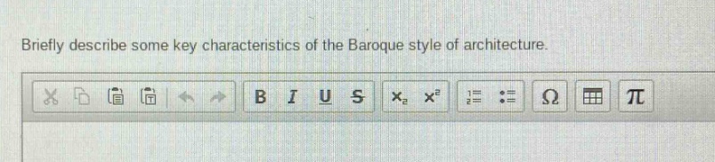briefly describe some key characteristics of the baroque style of architecture.