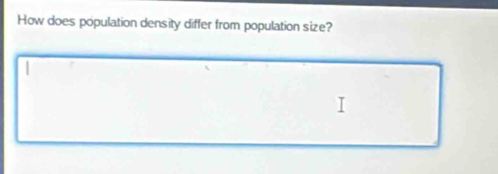 how does population density differ from population size?