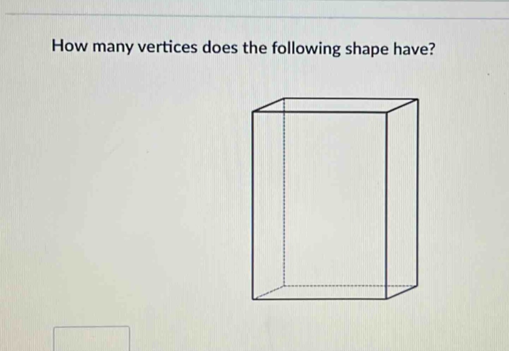 how many vertices does the following shape have?