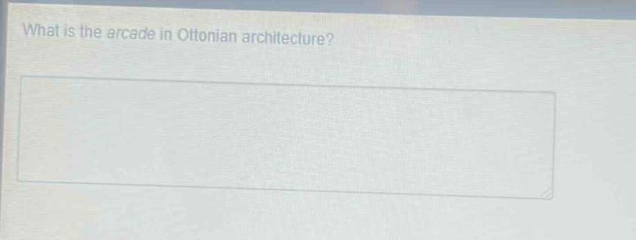 what is the arcade in ottonian architecture?