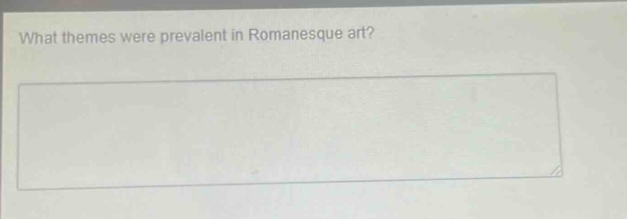 what themes were prevalent in romanesque art?