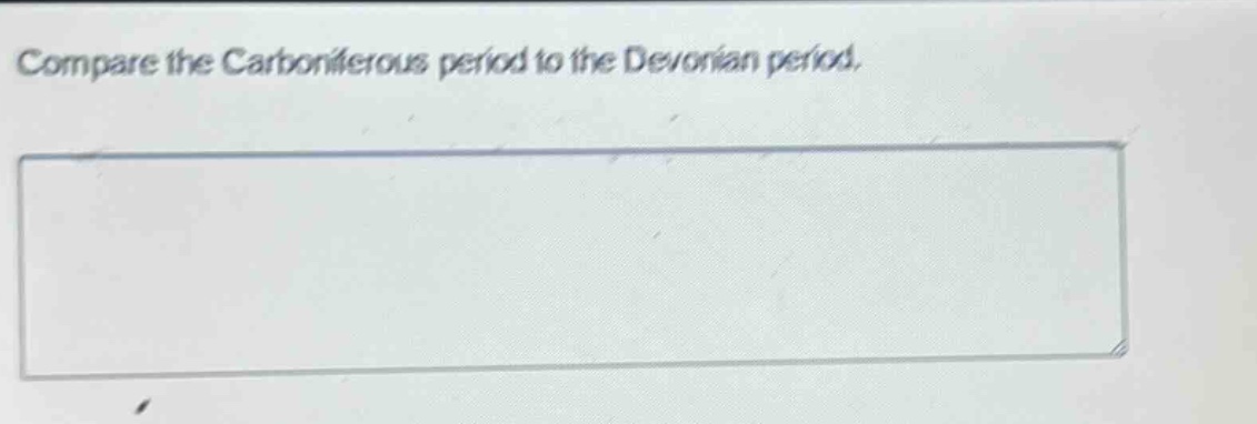 compare the carboniferous period to the devonian period.