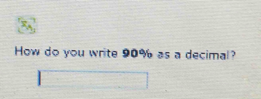 how do you write 90% as a decimal?