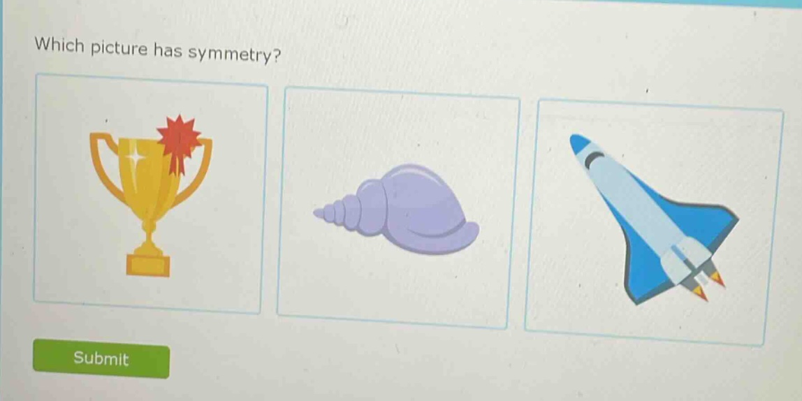 which picture has symmetry?