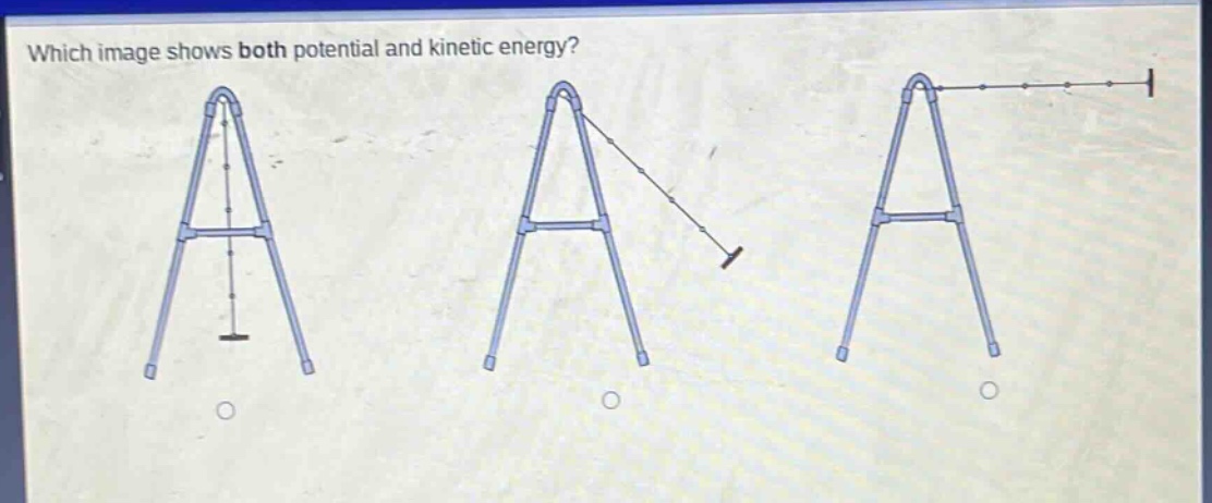 which image shows both potential and kinetic energy?