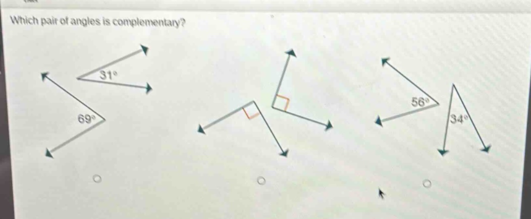 which pair of angles is complementary?