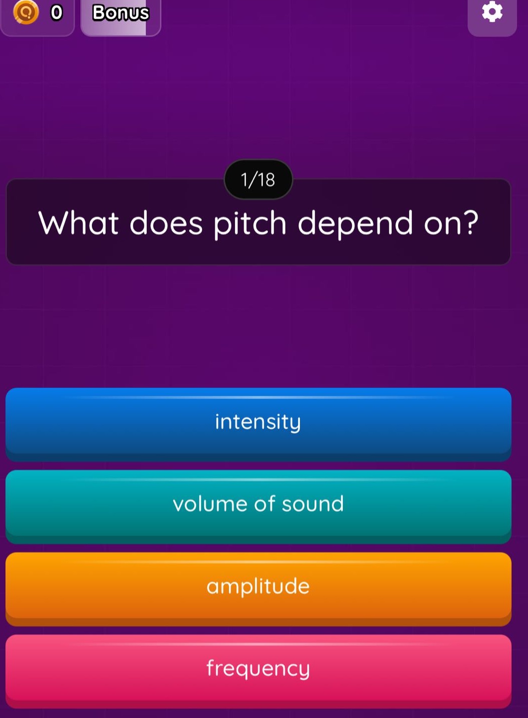 what does pitch depend on? intensity volume of sound amplitude frequency