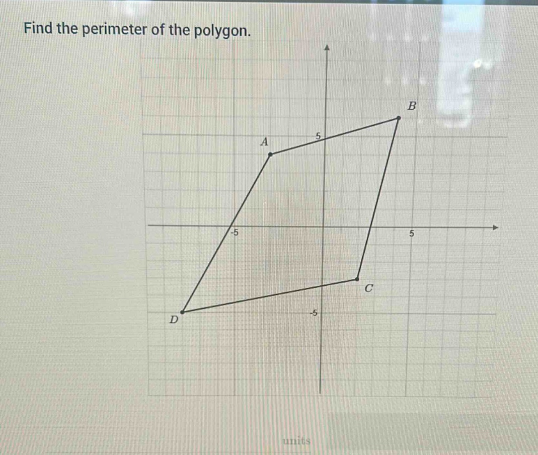 find the perimeter of the polygon.