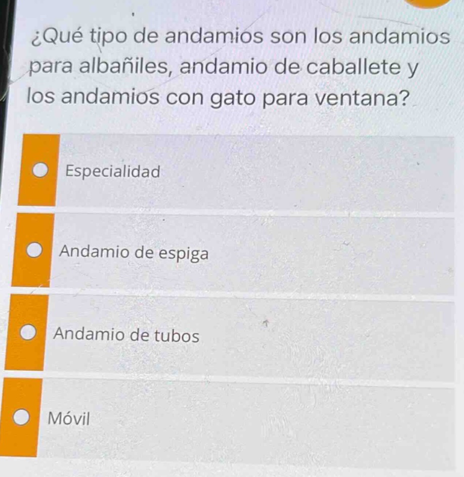 ¿qué tipo de andamios son los andamios para albañiles, andamio de caballete y los andamios con gato para ventana? especialidad andamio de espiga andamio de tubos móvil