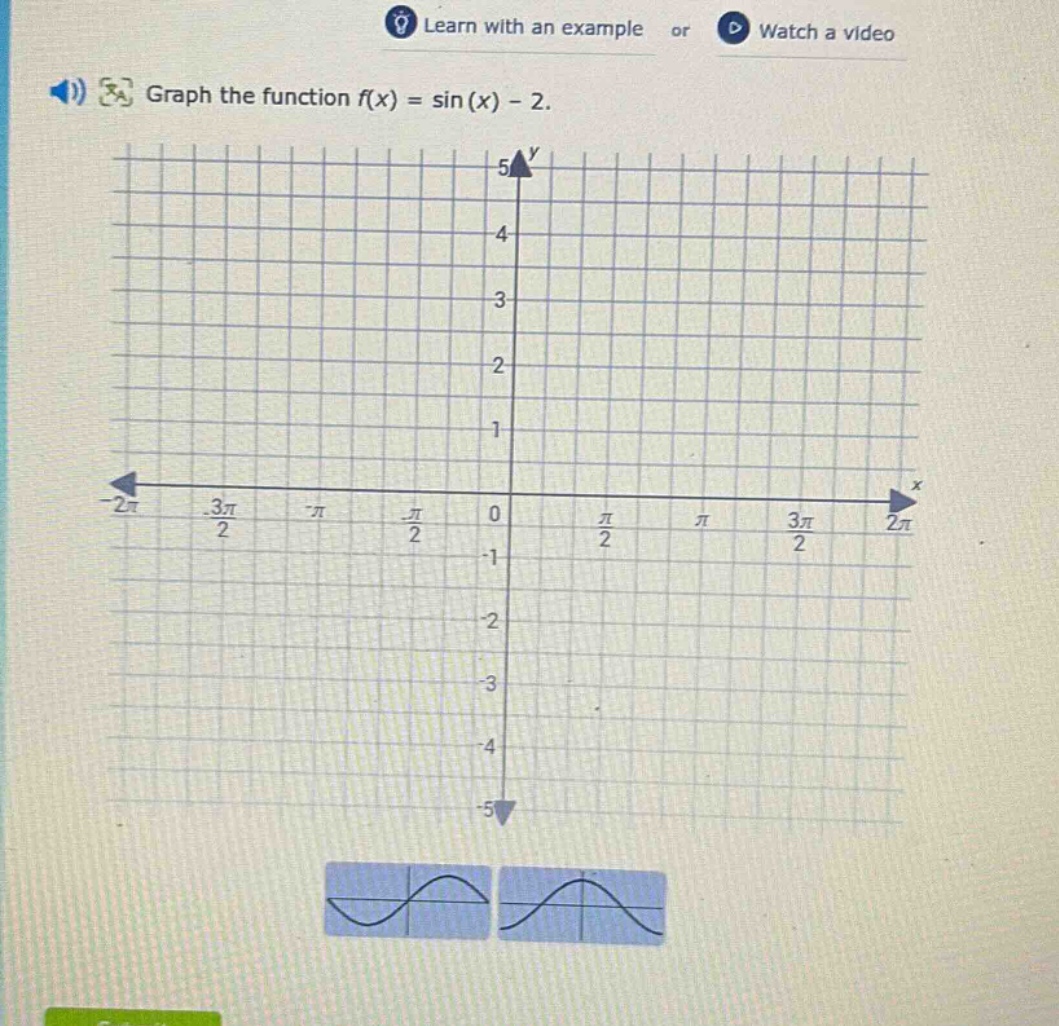graph the function f(x) = sin(x) - 2.
