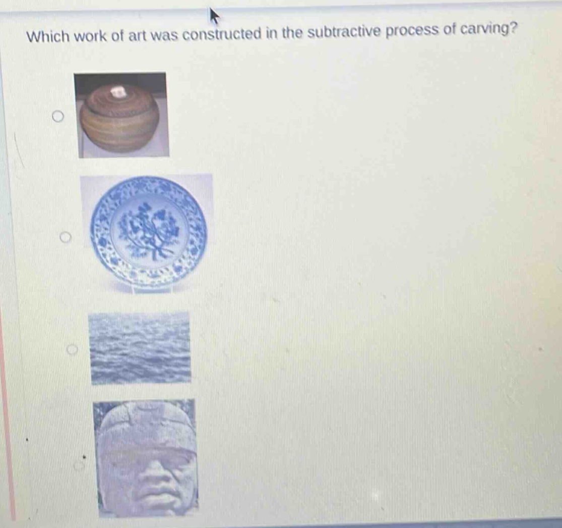 which work of art was constructed in the subtractive process of carving?