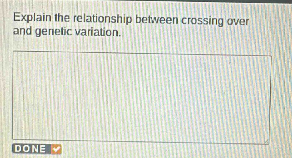 explain the relationship between crossing over and genetic variation.