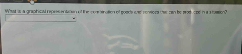 what is a graphical representation of the combination of goods and services that can be produced in a situation?