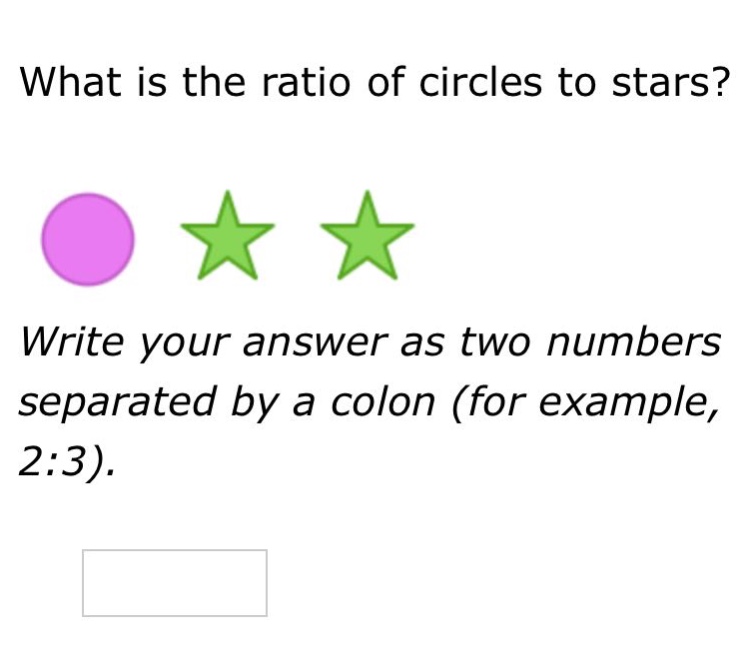 what is the ratio of circles to stars? write your answer as two numbers separated by a colon (for example, 2:3).