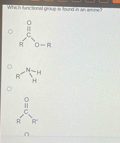 which functional group is found in an amine?