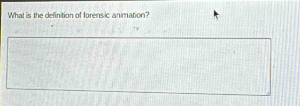 what is the definition of forensic animation?