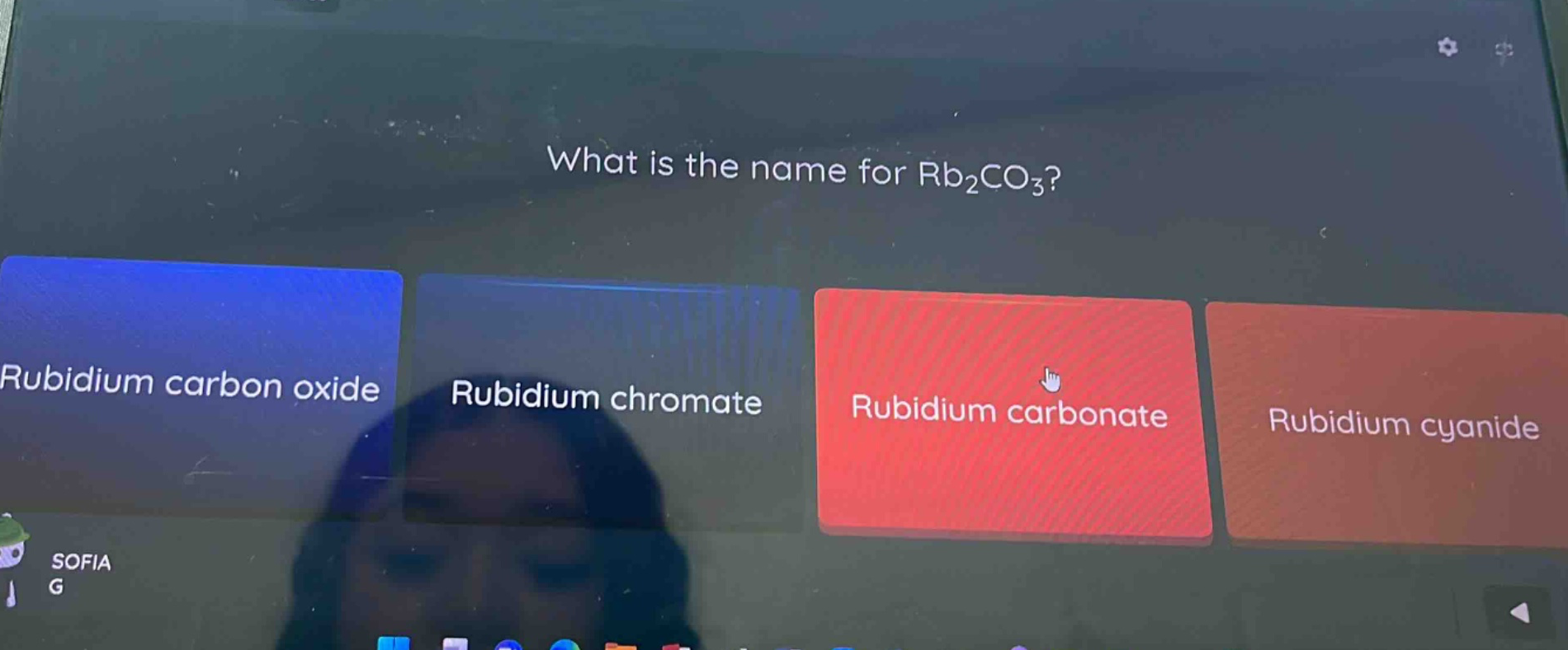 what is the name for rb2co3? rubidium carbon oxide rubidium chromate rubidium carbonate rubidium cyanide