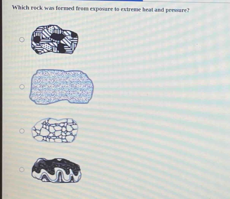 which rock was formed from exposure to extreme heat and pressure?