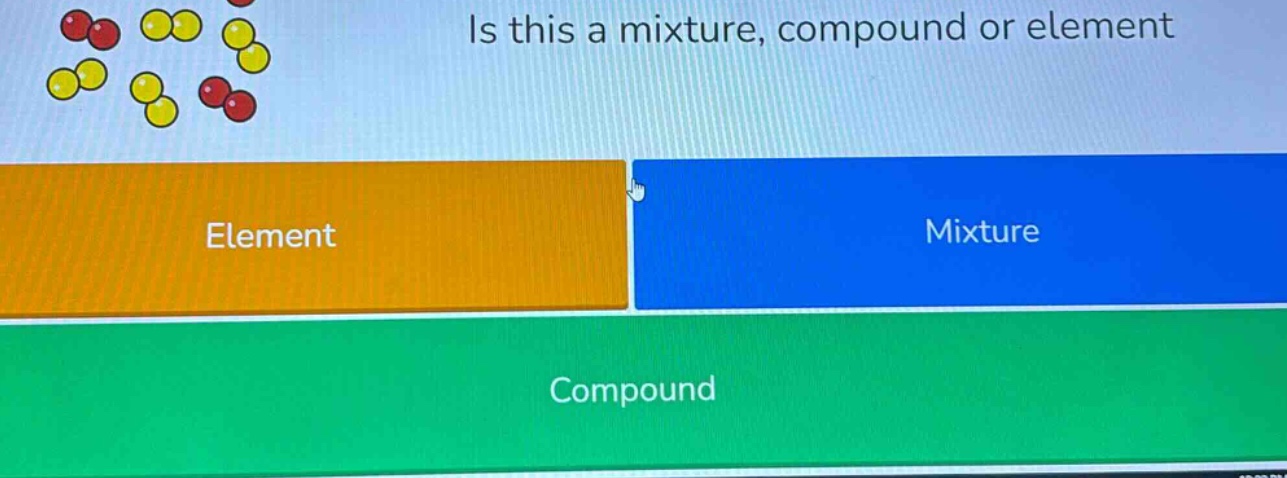 is this a mixture, compound or element element mixture compound