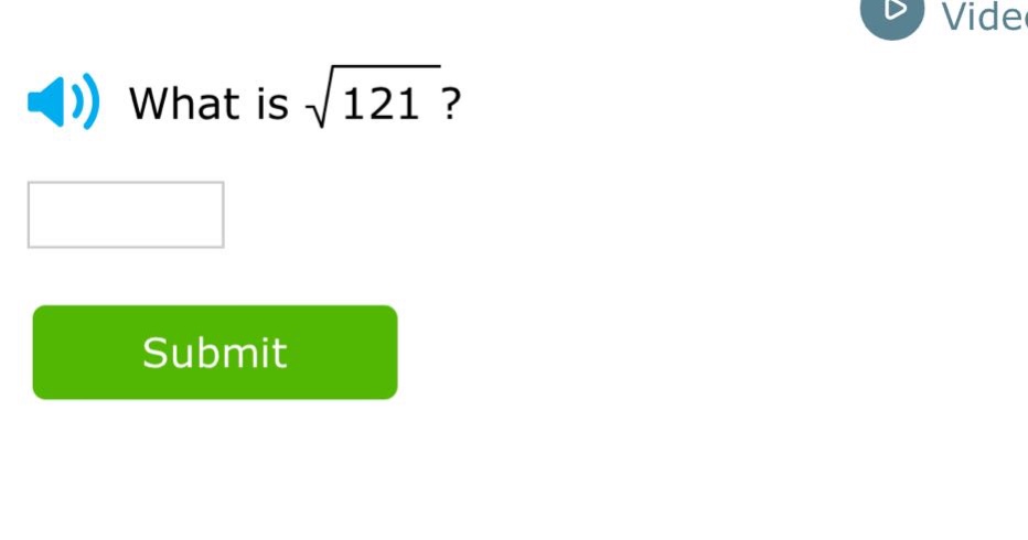 what is $sqrt{121}$?