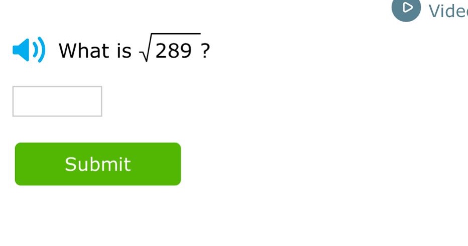 what is $sqrt{289}$?