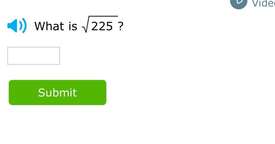 what is $sqrt{225}$?