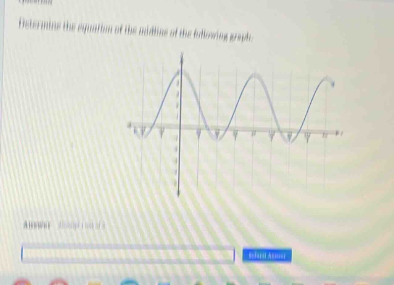 determine the equation of the mid - line of the following graph.