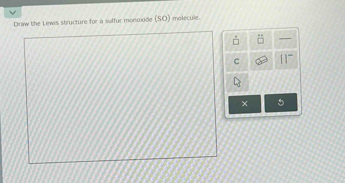 draw the lewis structure for a sulfur monoxide (so) molecule.