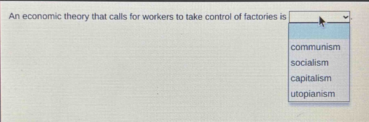 an economic theory that calls for workers to take control of factories is