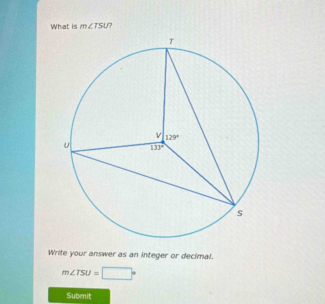 what is m∠tsu? write your answer as an integer or decimal. m∠tsu =