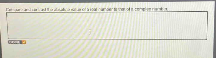 compare and contrast the absolute value of a real number to that of a complex number.
