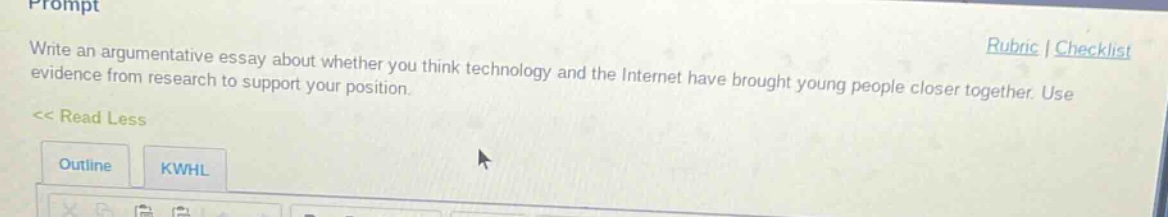 write an argumentative essay about whether you think technology and the internet have brought young people closer together. use evidence from research to support your position.