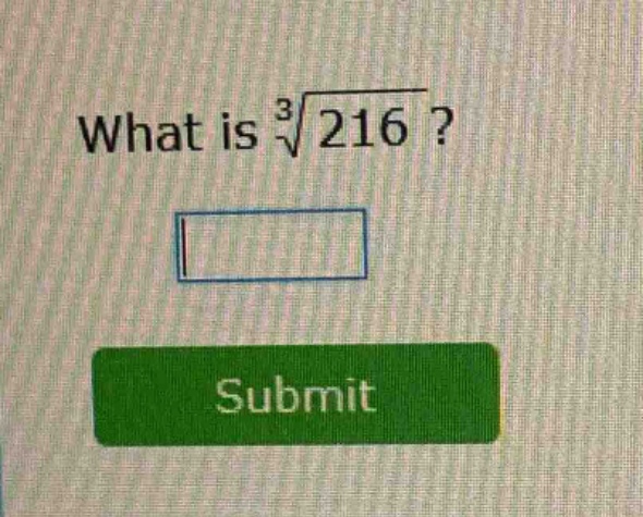 what is $sqrt3{216}$?