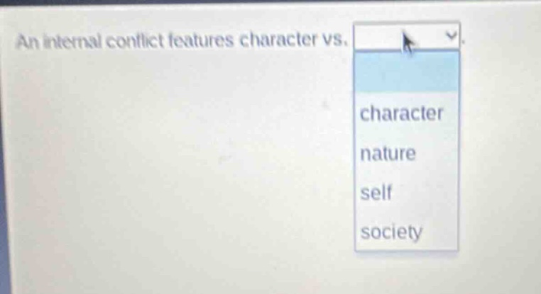 an internal conflict features character vs.
