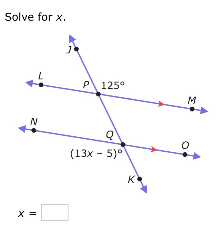 solve for x.\n\nx =