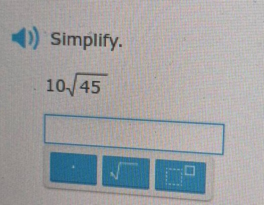simplify.\n10\\sqrt{45}