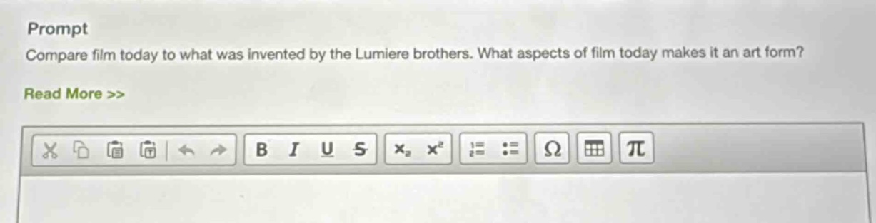 prompt\ncompare film today to what was invented by the lumiere brothers. what aspects of film today makes it an art form?\nread more >>